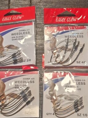 Weedless Fishing Hooks - Gold/Black #1